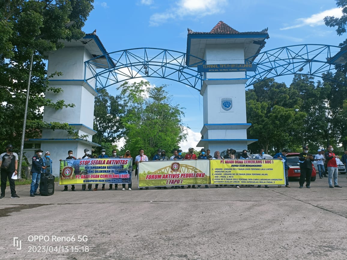 FAPO Meminta Dinas Terkait Segera Menutup Tambang Batubara PT Abadi Ogan Cemerlang