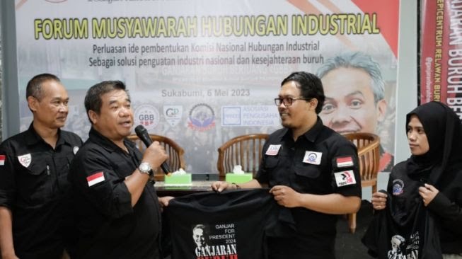 Ribuan Buruh Tekstil Sukabumi Diklaim Dukung Ganjar Pranowo