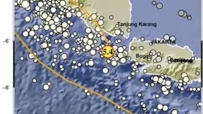 Guncang Banten, Gempa Magnitudo 5,4 di Sumur Barat Laut