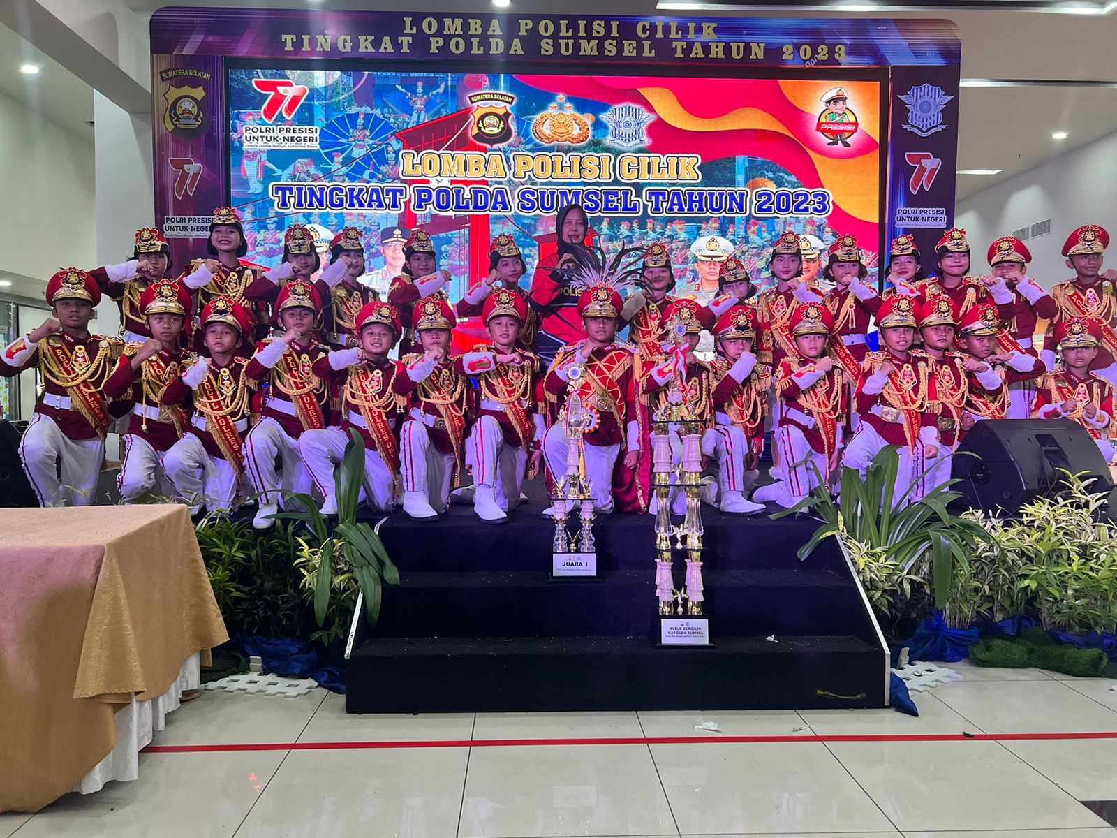 Polres Oku Sabet Juara Pertama Lomba Polisi Cilik Tingkat Polda Sumsel 2023