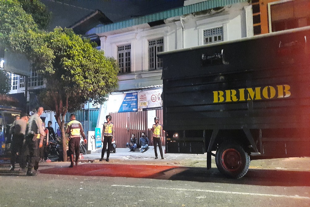 Buntut Tawuran Warga, Sepanjang Jalan Taman Siswa Dijaga Ketat Polisi