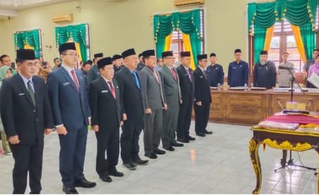 Pj Bupati H. Teddy Meilwansyah Lantik 9 Pimpinan Tertinggi Pratama di Lingkungan Pemkab OKU
