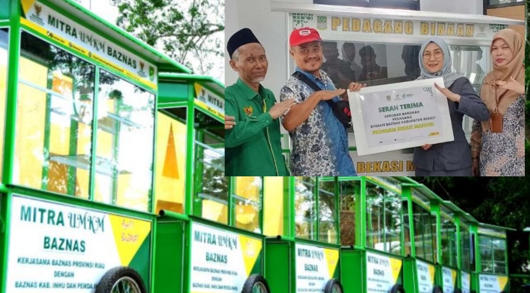 46 Gerobak UMKM Program Mandiri Baznas Bekasi Dibagikan ke 23 Kecamatan
