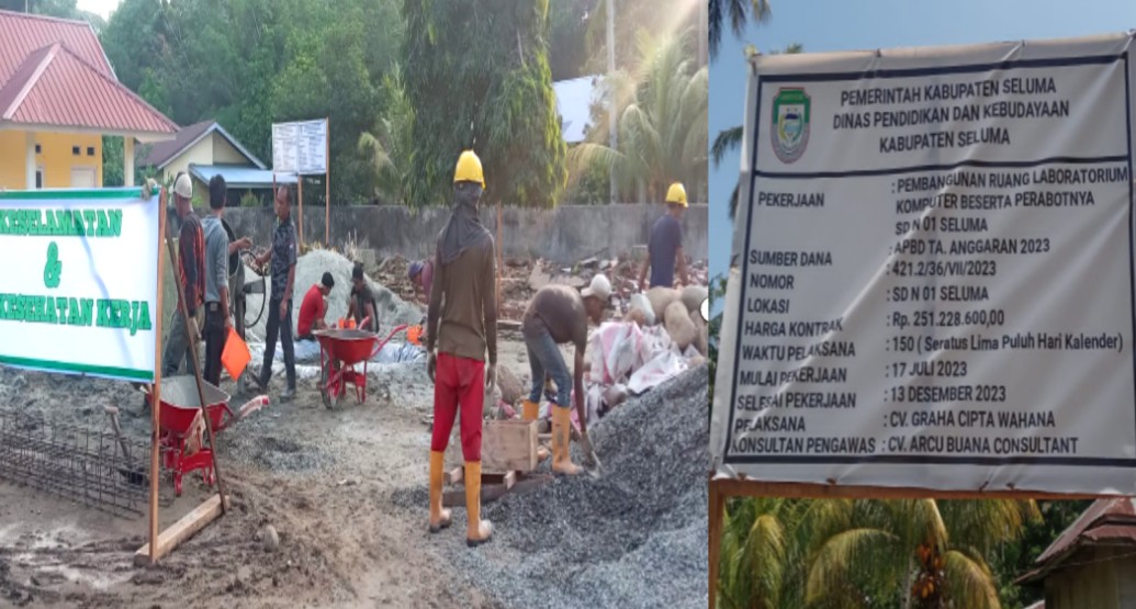 Diduga Lalai, Pengerjaan Proyek SDN 01 Seluma Senilai Rp 444 Juta Ditengarai Tak Patuhi K3 Diduga Lalai, Pengerjaan Proyek SDN 01 Seluma Senilai Rp 444 Juta Ditengarai Tak Patuhi K3