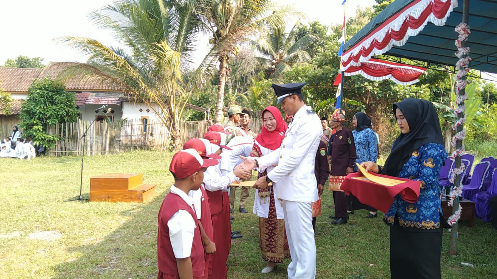 Pemdes Suka Raja Gelar Upacara Hari kemerdekaan RI Ke 78 dan Pemberian Piagam Kepada Pembina Upacara