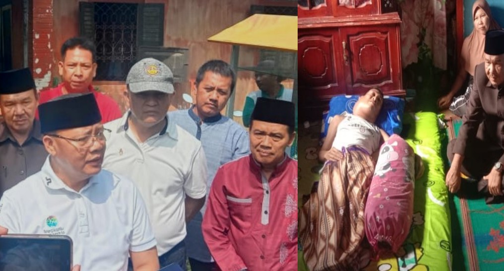 Ka Dinkes Seluma Dampingi Gubernur Bengkulu Berkunjung ke Rumah Warga Pengidap Kanker Kelenjar Getah Bening