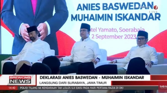 Deklarasi Anies-Muhaimin Disambut Pekikan AMIN (Anies-Muhaimin)