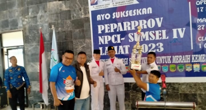 Sekda Lahat Hadiri Penutupan Perparprov NPCI Sumsel di Gedung Pertemuan Pemkab Lahat