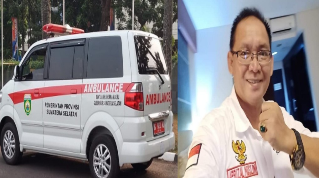 Mobil Ambulance Bertulis ‘Bantuan H. Herman Deru Gubernur Sumsel’ Dipertanyakan
