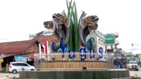 Kabupaten PALI Miliki Ikon Ikan Sagarulung di Bundaran Simpang Lima Pendopo Talang Ubi