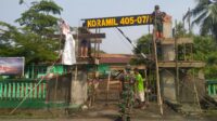 Pembuatan Gapura Markas Koramil 405-07/ Pulau Pinang Kabupaten Lahat