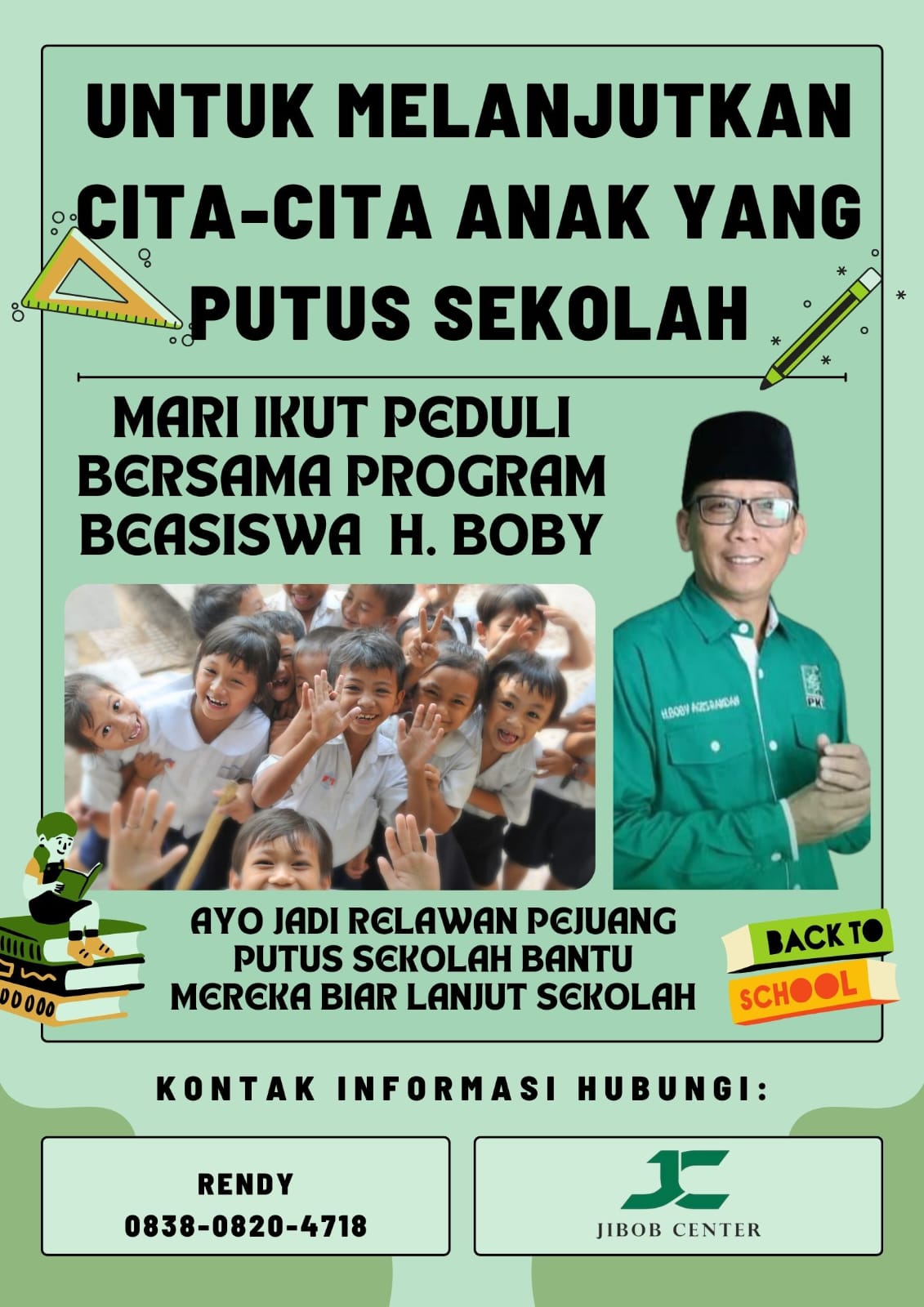 Miris Banyak Siswa Putus Sekolah, H. Boby Bentuk Tim Relawan Pejuang Kesetaraan Pendidikan