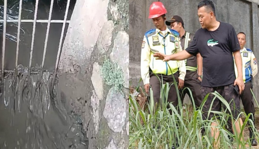 Beredar Vidio Diduga Cairan Limbah dari Saluran Pembuangan PT Coca cola Cibitung Dibuang ke Kali Sadang