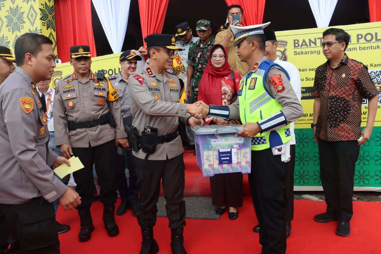 Kunjungi Jalur Mudik Prabumulih, Kapolda Sumsel : Pospam Cukup Baik dan Terlihat Siap.