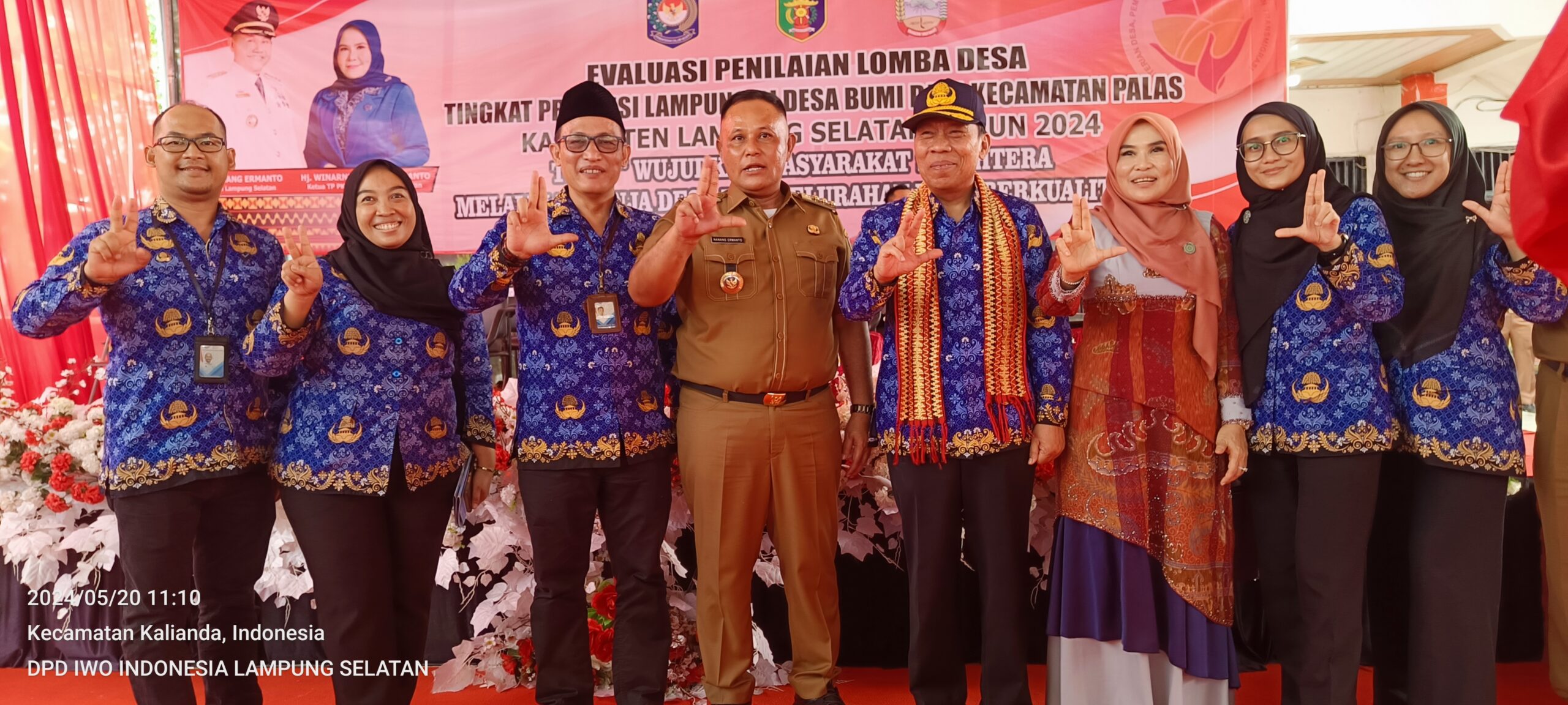 Evaluasi Penilaian Lomba Desa Tingkat Provinsi di Desa Bumi Daya Lampung Selatan