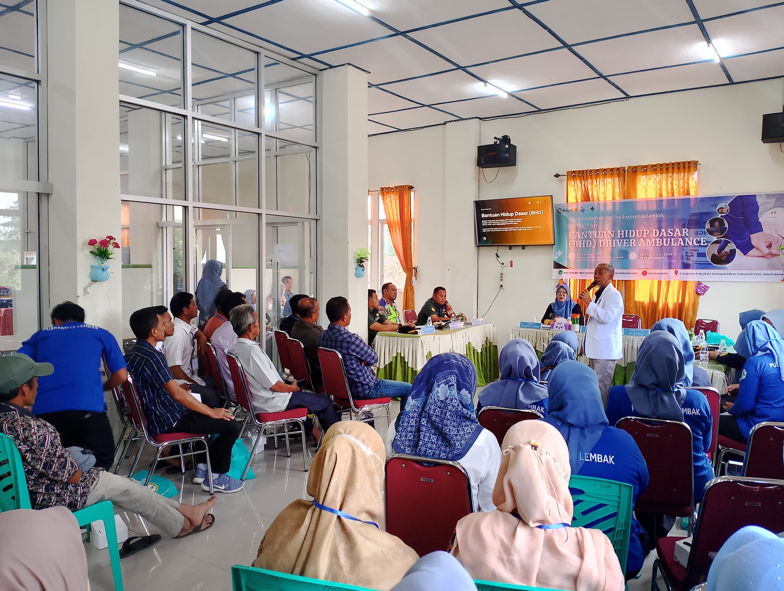 RS AR Bunda Gelar Pelatihan Draiver Ambulans Dan Nakes Se-Kecamtan Lembak