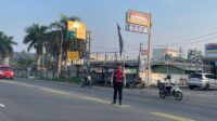 Sat Samapta Polres Serang Gelar Strong Point Pagi di Simpang Tiga Cimiung dan Nambo