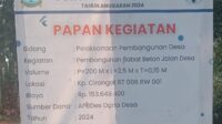 Pembangunan Jalan Beton di Desa Nagara Padang Mendapat Apresiasi Warga