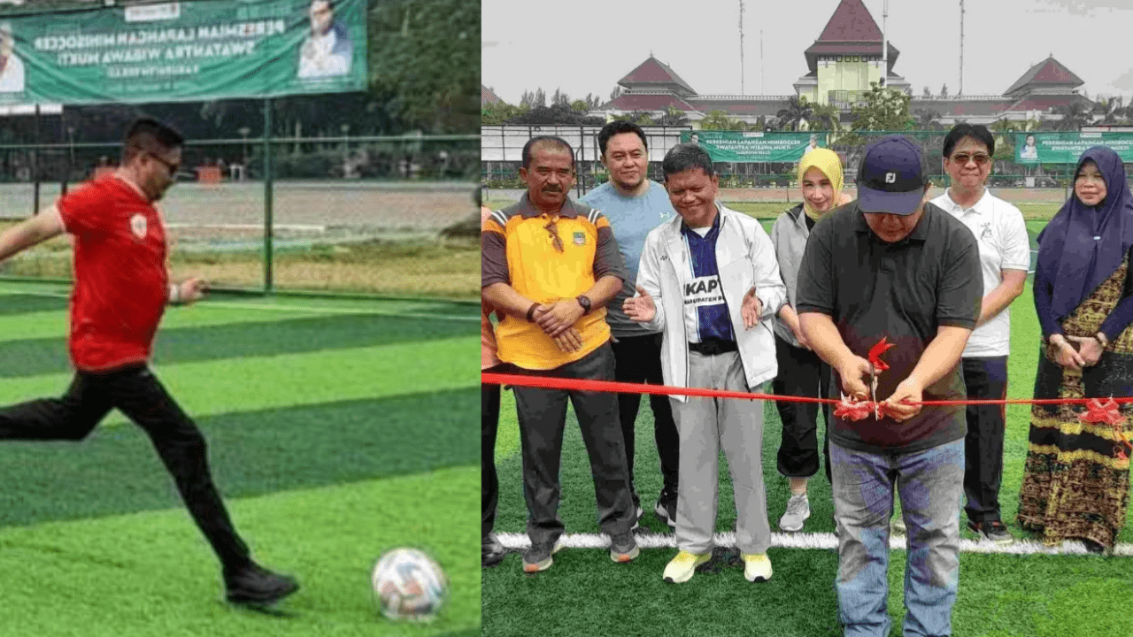 Resmikan Lapangan Mini Soccer, Pj Bupati Bekasi: Mens Sana in Corpore Sano Resmikan Lapangan Mini Soccer, Pj Bupati Bekasi: Mens Sana in Corpore Sano