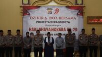 Kapolresta Serkot bersama pejabat utama dan Personel laksanakan Kegiatan Dzikir dan doa bersama