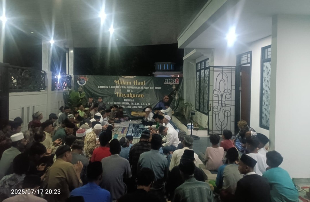 Ketum IWO-I Menggelar Haul Orang Tua dan Tasyakuran Kelulusan Dr.NR Icang Rahardian S.H.,S.AK.,M.H.,Mpd