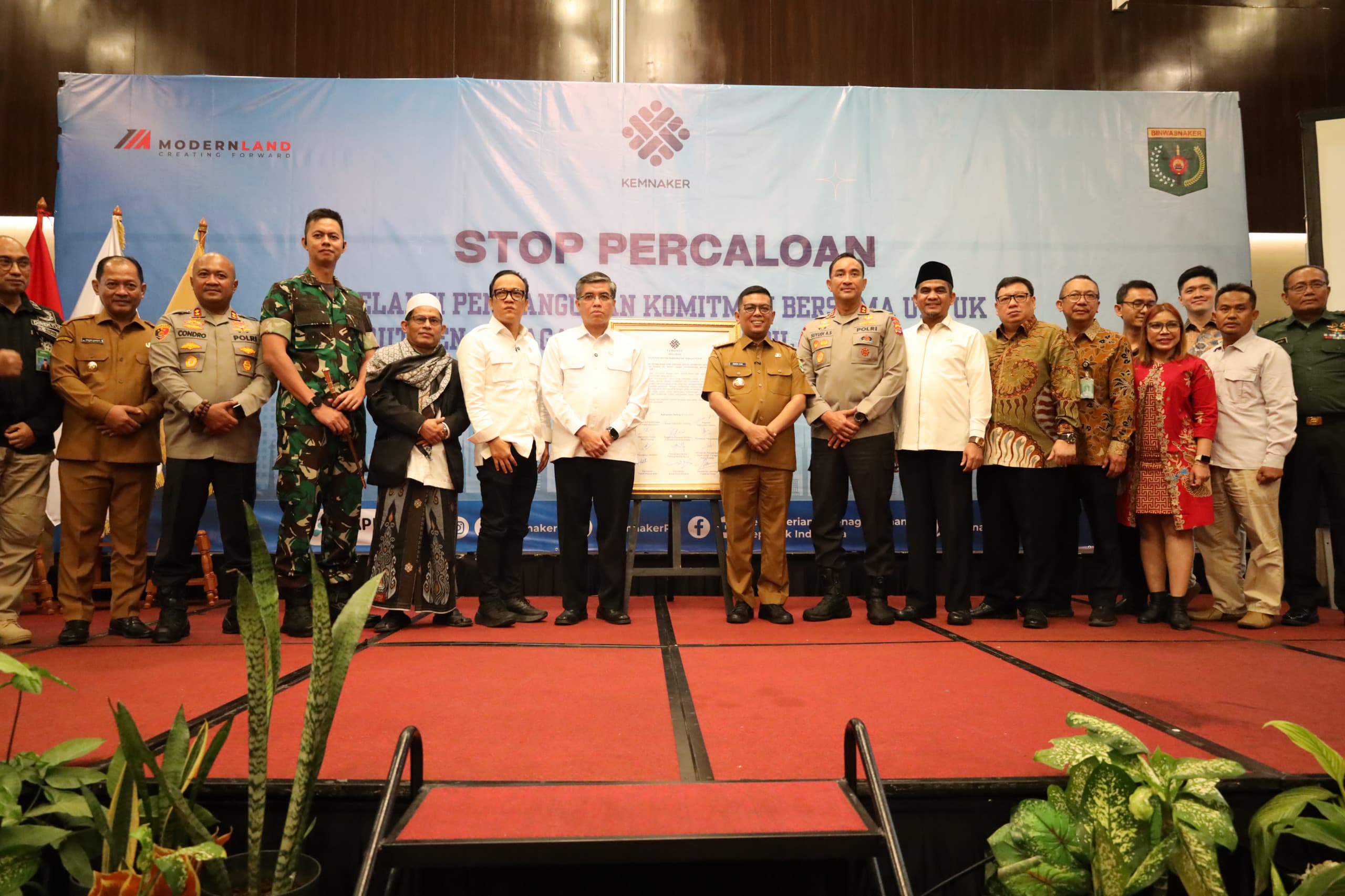 Polda Banten dan Kemenaker Komitmen Hentikan Percaloan Tenaga Kerja