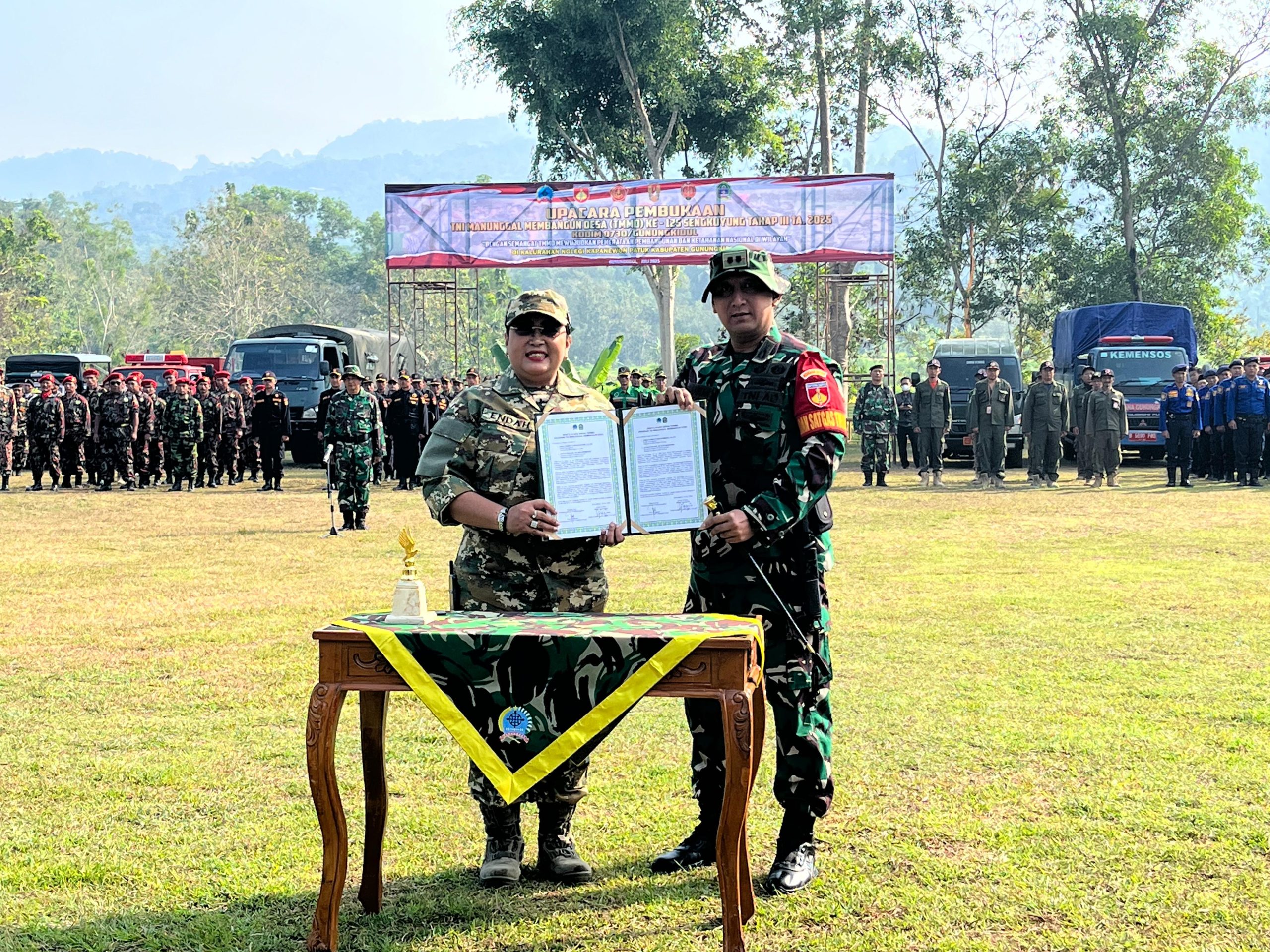 Bupati Gunungkidul Resmi Buka TMMD ke-125 Sengkuyung Tahap III di Kalurahan Nglegi