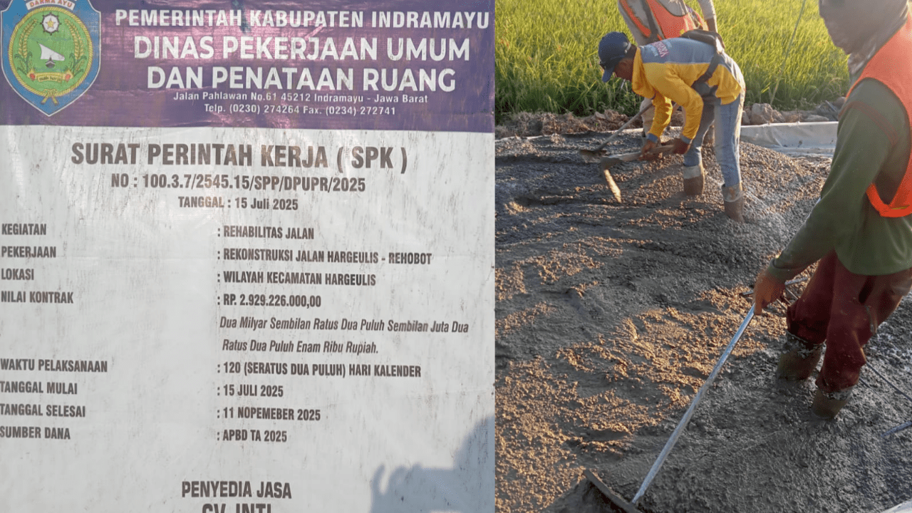 Pembangunan Konstruksi Jalan Rehobot Haurgeulis Penunjang Mobilitas Ekonomi Kerakyatan