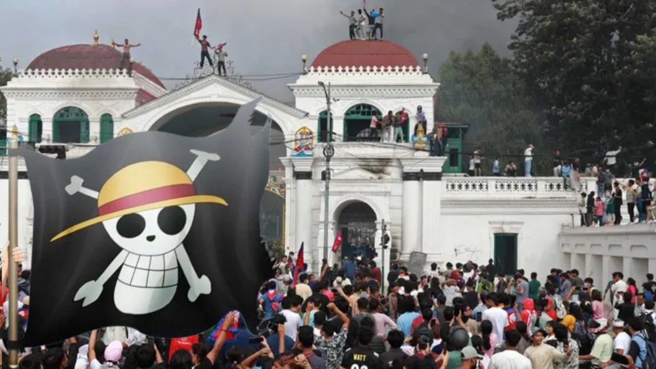 Sempat Berkibar di Indonesia, Fenomena Bendera One Piece Warnai Demontrasi Besar di Nepal