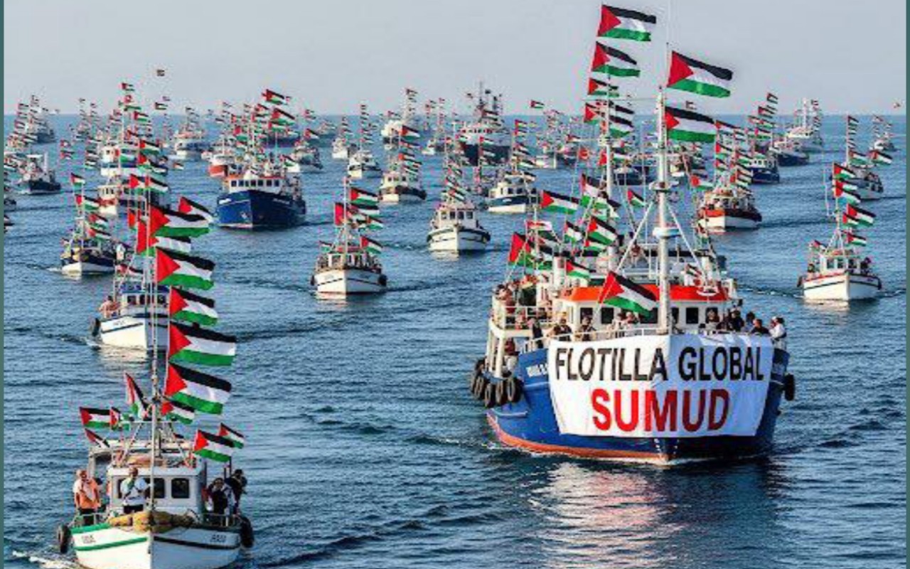 Global Sumud Flotilla, Aksi Armada Kemanusian ke Gaza Dikawal Kapal Perang Italia dan Spanyol