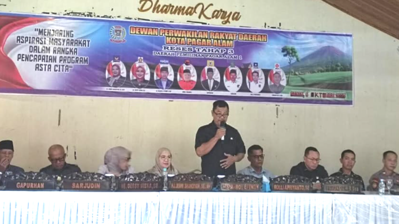 DPRD Kota Pagar Alam Melaksanakan Agenda Kerja Kegiatan Reses Tahap III