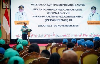Gubernur Andra Soni Lepas 328 Atlet Banten ke Popnas dan Peparpenas 2025