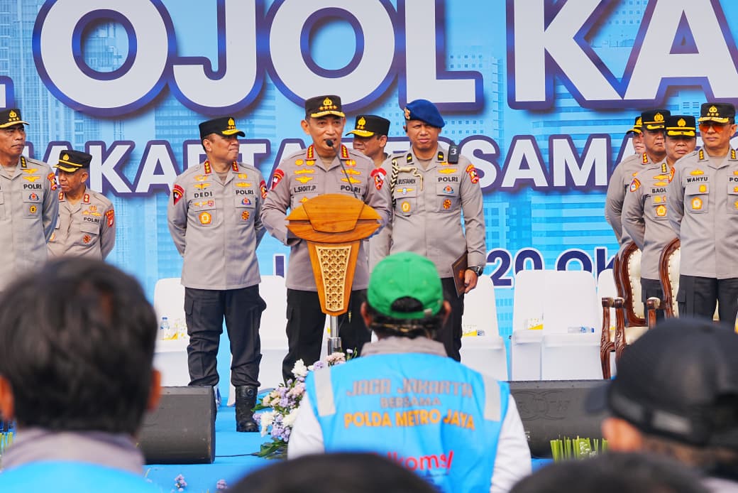 Kapolri Hadiri Apel Ojeg Online Kamtibmas di Monas