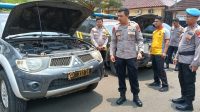 Wakapolres Serang Periksa Kendaraan Dinas Polsek untuk Pastikan Kesiapan Patroli