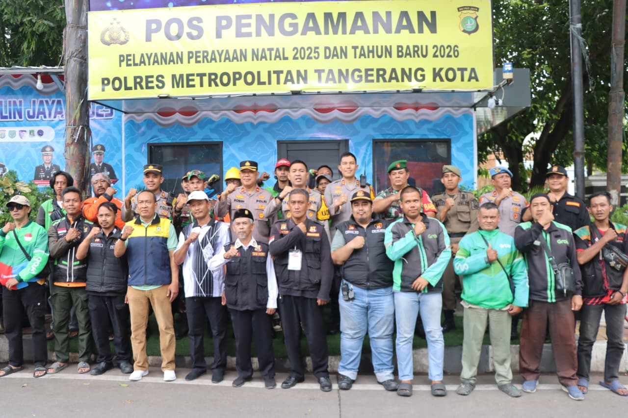 Kapolres Metro Tangerang Kota Cek Kesiapan Pos Pam dan Pos Yan Ops Lilin Jaya 2025