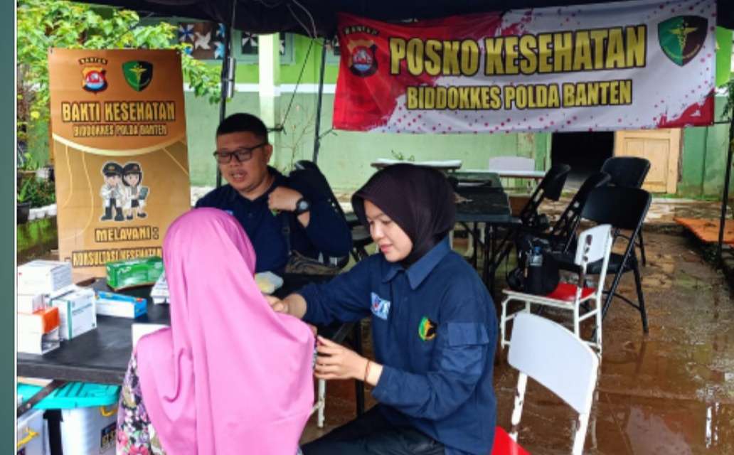 Polda Banten Gelar Bakti Pelayanan Kesehatan bagi Warga Terdampak Banjir
