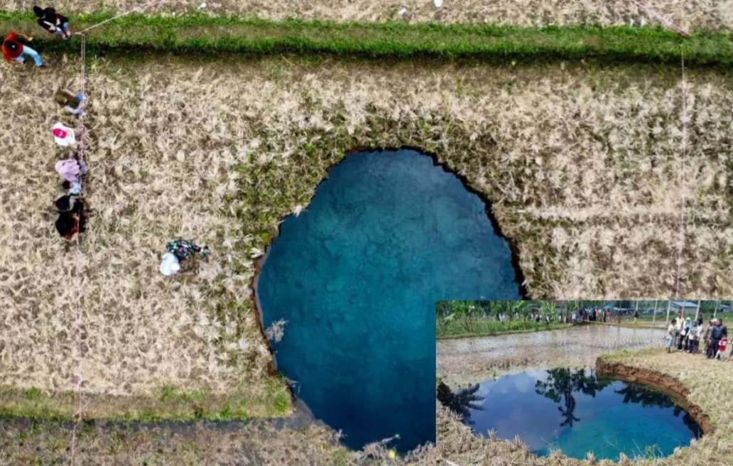 Tanah Amblas Membentuk Lobang 5 Meter di Persawahan Sumbar, IAGI: Ada Dua Penyebab