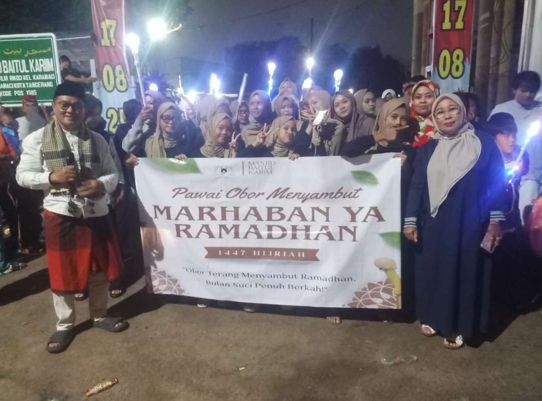 Semarak Pawai Obor Sambut Ramadhan, Warga Karawaci Ilir RW 03 Pererat Kebersamaan