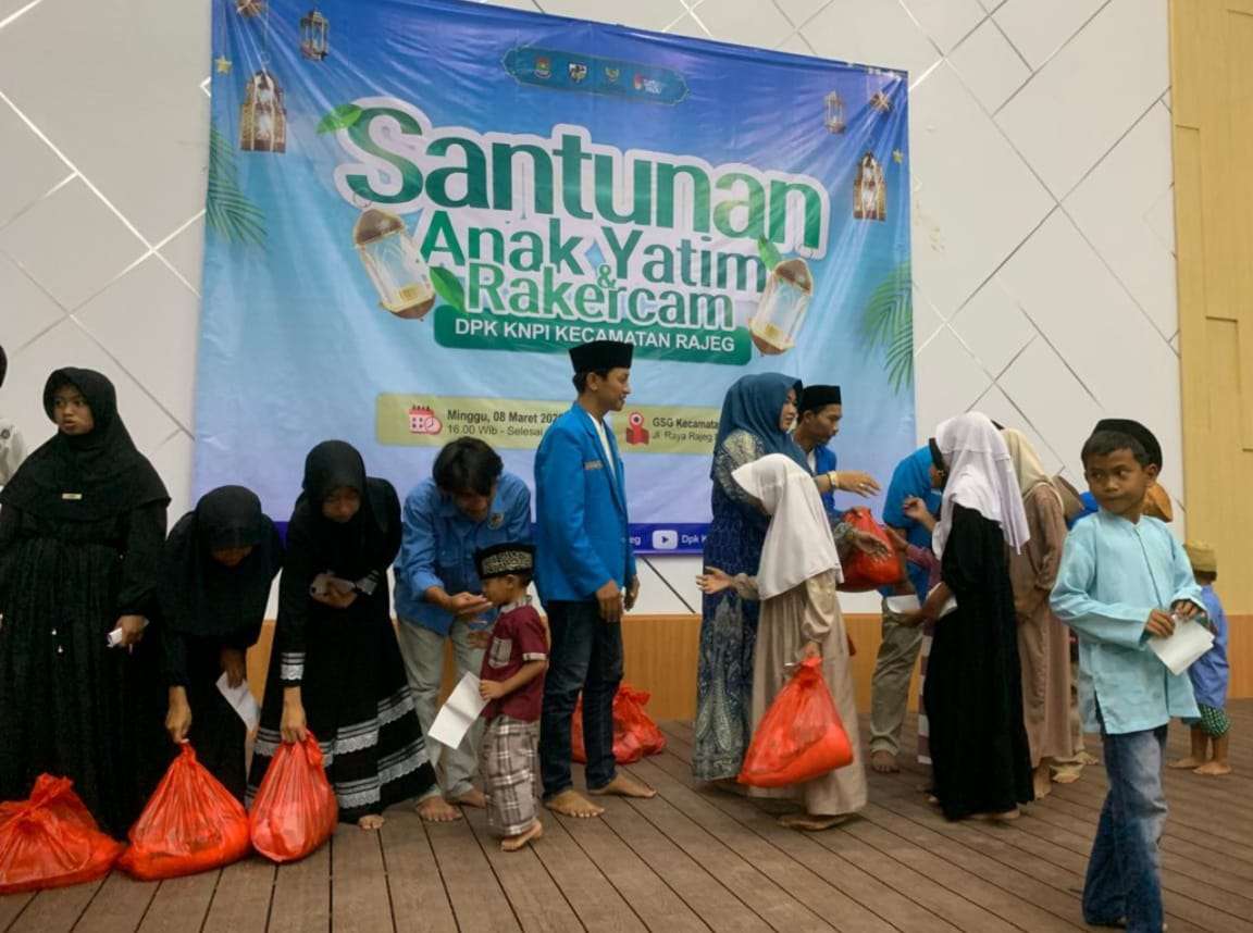 DPK KNPI Kecamatan Rajeg Gelar Santunan Anak Yatim dan Rakercam