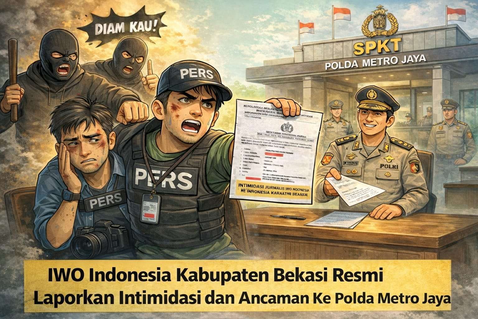 IWO Indonesia Kabupaten Bekasi Resmi Laporkan Intimidasi dan Ancaman Ke Polda Metro Jaya IWO Indonesia Kabupaten Bekasi Resmi Laporkan Intimidasi dan Ancaman Ke Polda Metro Jaya