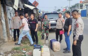 Polsek Cikande Gelar Operasi Pekat, Amankan Ratusan Liter Miras Jenis Tuak