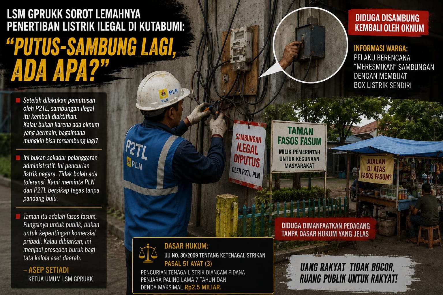 Listrik Ilegal di Kutabumi: “Putus-Sambung Lagi, Ada Apa?” Listrik Ilegal di Kutabumi: “Putus-Sambung Lagi, Ada Apa?”