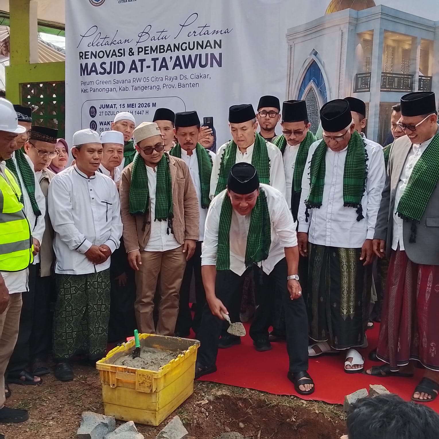 Bupati Tangerang Letakkan Batu Pertama Pembangunan Masjid At Ta’awun di Green Savana Citra Raya Bupati Tangerang Letakkan Batu Pertama Pembangunan Masjid At Ta’awun di Green Savana Citra Raya