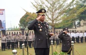 Kapolres Pimpin Upacara Hari Kebangkitan Nasional ke 118  di Mapolres Serang
