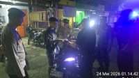 ANTISIPASI KEJAHATAN MALAM, POLSEK PAKUHAJI GELAR PATROLI STASIONER DI JALAN RAYA PAKU HAJI