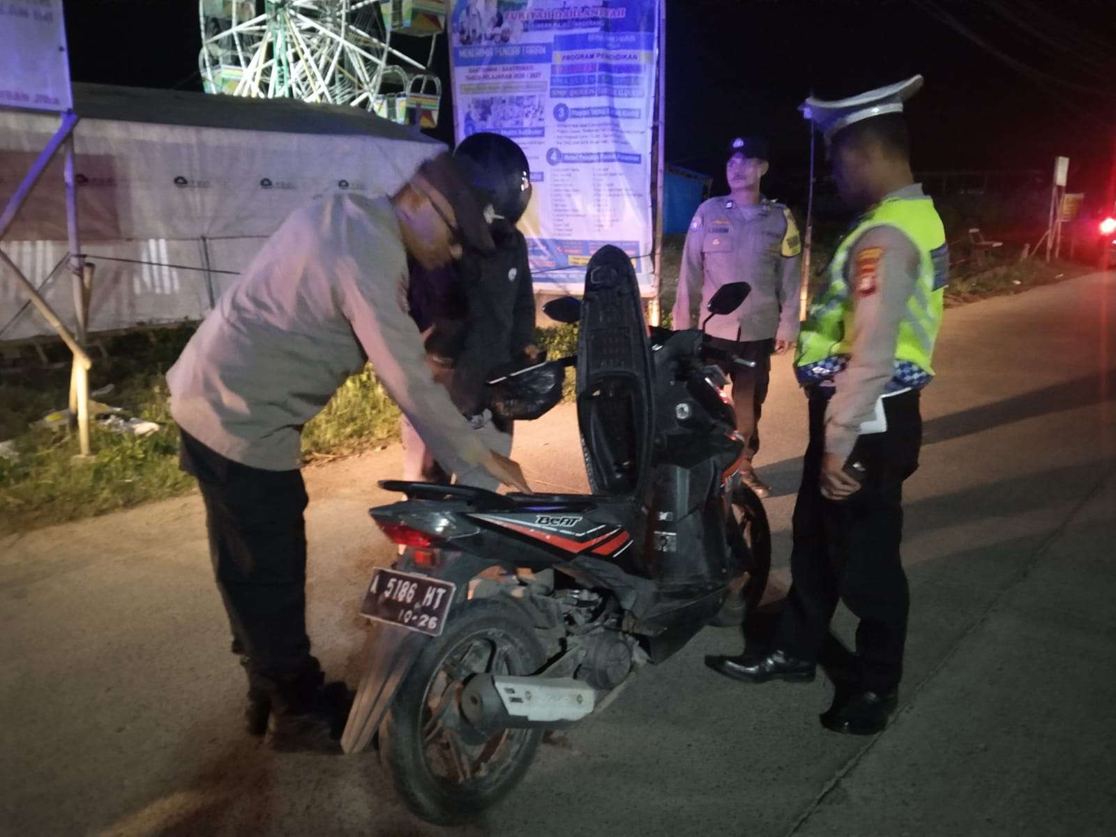 Antisipasi Begal dan Tawuran, Polsek Pakuhaji Gelar Razia Stasioner dan Patroli Mobile