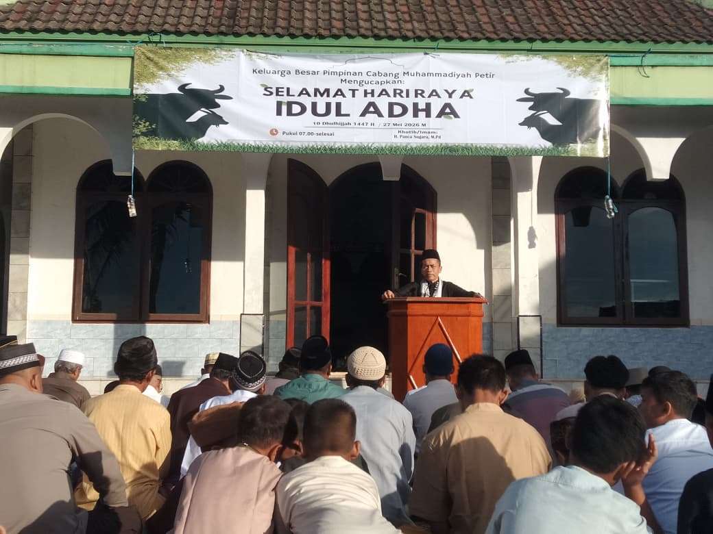 Warga Muhammadiyah Kecamatan Petir Laksanakan Shalat Idul Adha 1447 H di Lapangan Masjid Al Furqon Warga Muhammadiyah Kecamatan Petir Laksanakan Shalat Idul Adha 1447 H di Lapangan Masjid Al Furqon