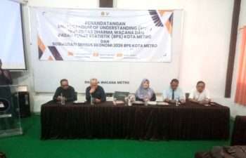 Universitas Darma Wacana Kota Metro dan BPS Kota Metro Teken MoU Sosialisasi Sensus Ekonomi 2026