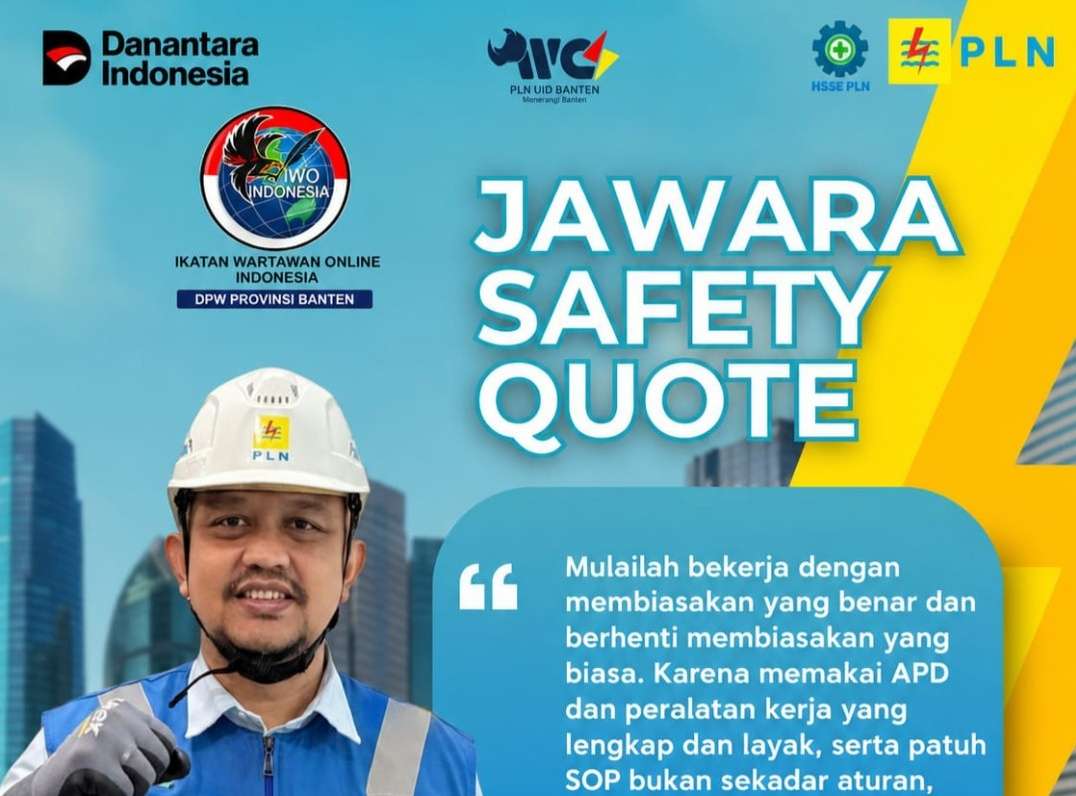 PLN UID Banten Gaungkan “Jawara Safety Quote”, Kolaborasi Bersama IWO Indonesia Perkuat Kesadaran K3 PLN UID Banten Gaungkan “Jawara Safety Quote”, Kolaborasi Bersama IWO Indonesia Perkuat Kesadaran K3
