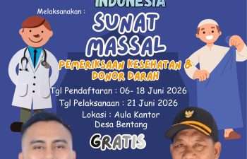 Hadirkan Layanan Sehat untuk Warga, Pemdes Bentang dan BMKI Gelar Bakti Sosial
